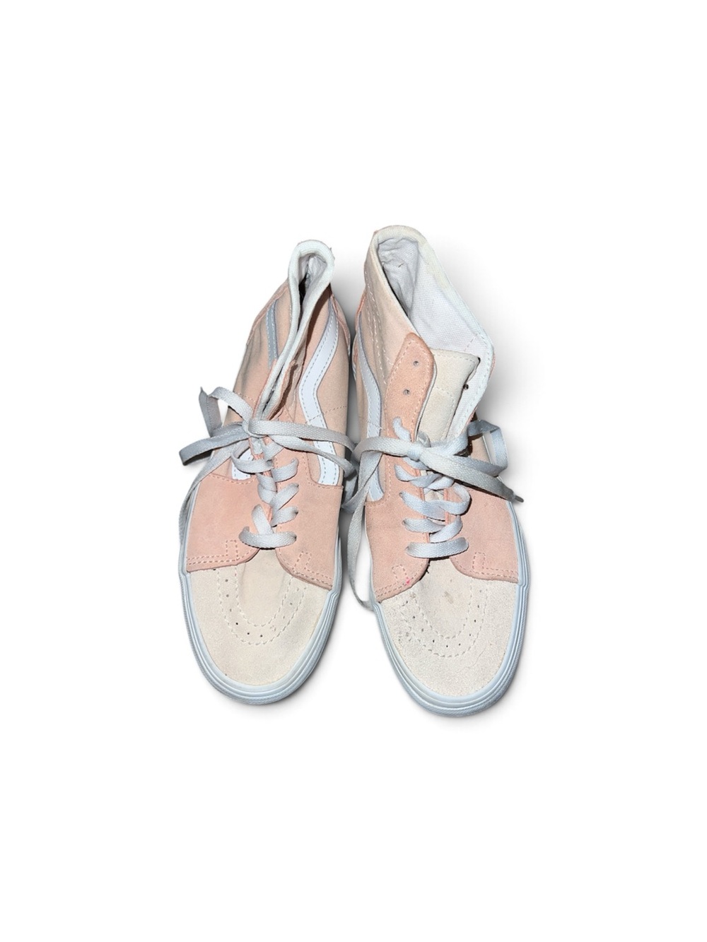 Vans Women’s High-Top Casual Sneakers in Blush and Cream